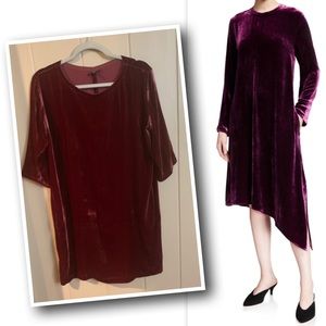 Eileen Fisher Velvet 3/4 Sleeve Dress